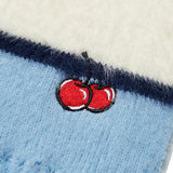 チェリーストライプマフラー／CHERRY STRIPE MUFFLER [BLUE]