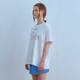 オーバーサイズダーリンTシャツ / OVERSIZE DARLING TEE, WHITE