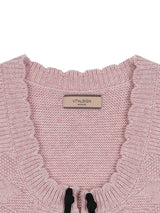 プチリボンニットベスト / Petite Ribbon Knit Vest (Pink)