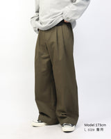 フローピンタックワイドチノパンツ / Flow Pintuck Wide Chino Pants_2color