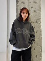 VENTIQUE Pigment Logo embroidery Hoodie 3color