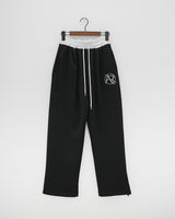 カラーコンビネーションレタリングブラッシュトレーニングパンツ / Color combination lettering brushed training pants (3color)