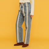 バーティカルウォッシュドデニムパンツ/VERTICAL WASHED DENIM_BLUE