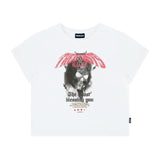 スカルバンドクロップTシャツ / SKULL BAND CROP T-SHIRTS - WHITE