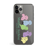 ジェリーフォンケース ファイブマルチーズシルエット / Jelly phone case five maltese silhouette