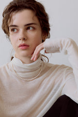 [14K] Slim Hoop Earrings (M)