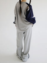 JeffersonVネックスウェットシャツ/Jefferson V-Neck Sweatshirt (2color)ね