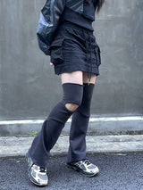 カラーマッチングスリットレッグウォーマー / color matching slit leg warmer