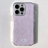 Pink lace jelly hard case (clear)