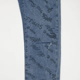 レタリングプリンテッドデニムパンツ / ACTRESS YANG HYE-JI WORN LETTERING PRINTED DENIM PANTS[6050]