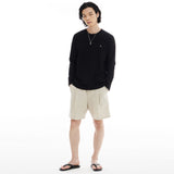 ワンタックワイドフィットショートパンツ/ONE TUCK WIDE FIT SHORT PANTS-OATMEAL