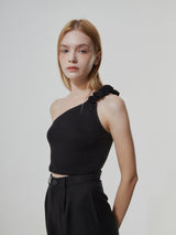 UNBLANCED WRINKLE TOP_BLACK (6682294648950)
