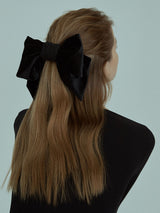 Tweed Mixed Velvet Ribbon Hair Pin (6611854852214)