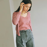 GLITTER KNIT CARDIGAN SET_PINK (EEOO1CDR03W) (6541193937014)
