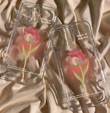 ローズレッドハートiPhoneトランスペアレントケース / Rose Red Heart iPhone Transparent Case