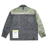23 ペイズリーウォッシュドツイルジャケット / 23 PAISLEY WASHED TWILL JACKET KHAKI/BLACK ORANGE/NAVY