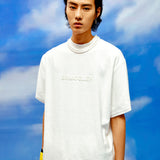[UNISEX] Detachable Chain Terry T-Shirt (White)