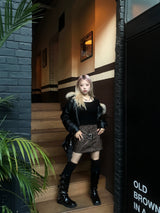 vintage fur two-way blouson jumper