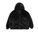 オーバーフィットファーフードジップアップジャケット / Overfit Fur hooded zip-up jacket_3color