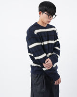 モヘアブラッシュストライプニット/mohair brush stripe knit 3color