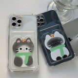MerryReo - Sketch Some Cat Christmas Card Storage Phone Case