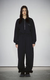 WIDE ZIP SWEATPANTS_NAVY