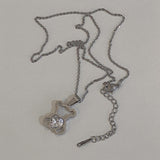 Crystal bear necklace (6657699250294)