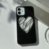 Black - Chocolate Heart Phone Case_matt