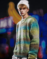 グラデーションセーター/GRADATION SWEATER GREEN YELLOW