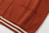 Spread Star Knit Zip-up (Brick)