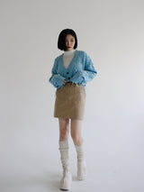 ダメージクロップニットカーディガン/Damage Crop Knit Cardigan (3color)