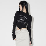 Slim Kitty Warmer Crop Top [BLACK] (6618539524214)