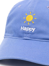 Happy embroidered baseball cap