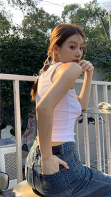 クイーンラインスリーブレストップ