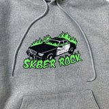 BURNING CAR HOODIE GRAY (6616272568438)