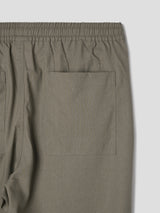 Linen pin tuck banding pants 4color