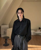 western shirt (black) (6685717921910)