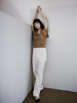 CROCHET PULL OVER [ CAMEL ]