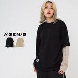 アシメレイヤードロングスリーブTシャツ / ASYMMETRY LAYERED L/S (4592270540918)
