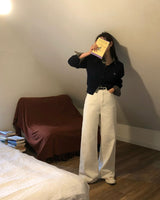 [BELLIDE MADE] オールデイベーシックコットンワイドパンツ