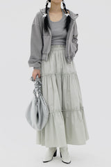 フリルカンカンロングスカート/Frill kangkang long skirt (3color)