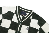 チェッカーボードテリーカーディガン/CHECKER BOARD TERRY CARDIGAN_GREEN