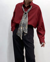 MO マーベルスカーフアイレットシャツ / MO Marvel Scarf Eyelet Shirt (3 colors)