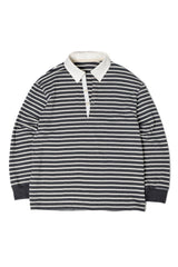 WOVEN COLLAR RUGBY T-SHIRT (stripe)