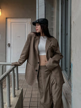 (UNISEX)ポケットストリングブレザー