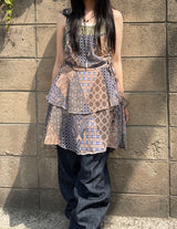 ボヘミアンヒッピーレイヤードドレス / Bohemian hippie layered dress