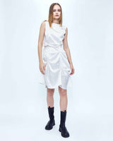サテンレオパードドレス/DOZI - Satin Leopard Dress _ Off-White
