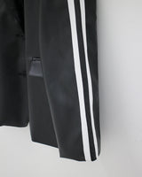ホワイトラインレザージャケット / white line leather jacket