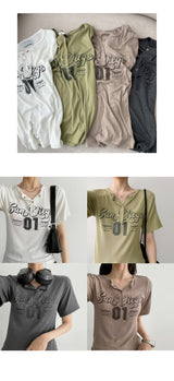 ディズニーリブド沙ップショートスリーブT / Disney's Ribbed Snap Short Sleeve Tee