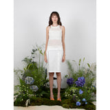 リネンホルターニットトップ / LINEN HALTER KNIT TOP - WHITE